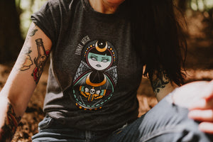 LUNAR WITCH Russian Doll Tattoo T-shirt