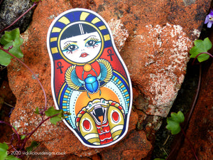 CUTE & CURSED Egyptian Russian Doll Tattoo Sticker