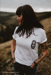 CUTE AS HELL Goth Girl Russian Doll Tattoo T-shirt