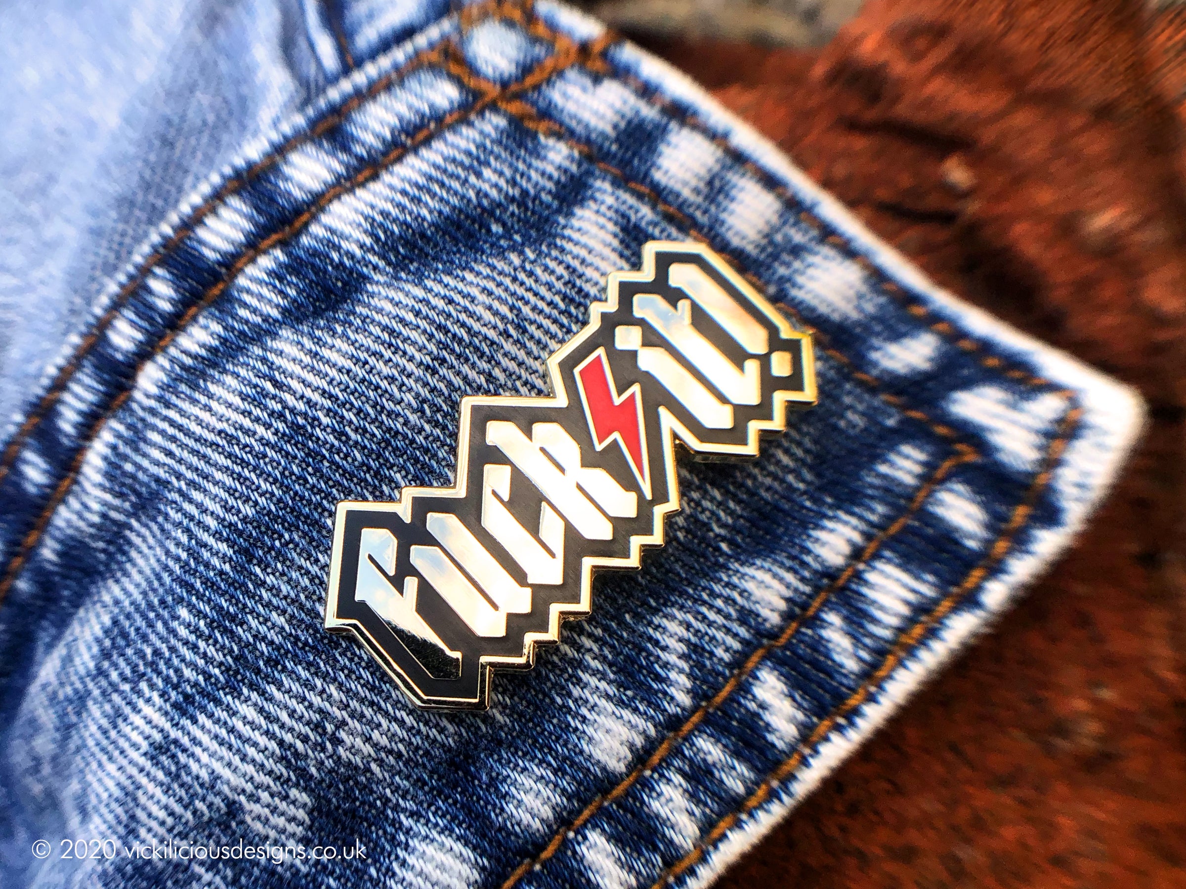FUCK IT Hard Enamel Pin - Gold