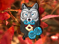 Winter Wolf Goddess Tattoo Soft Enamel Pin