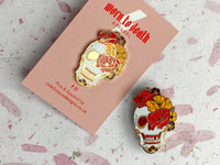 Worn to Death | THE ART OF REMEMBRANCE Day of the Dead Poppy Sugar Skull & Hard Enamel Pin