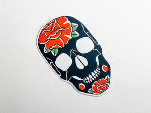 Skulls and Roses Tattoo Sticker