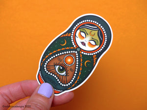 BASIC WITCH Magical Russian Doll Tattoo Sticker