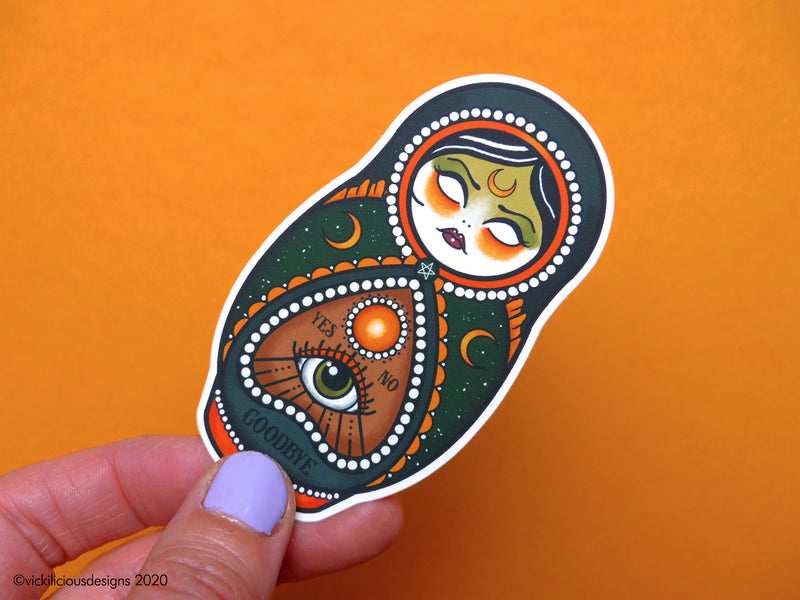 BASIC WITCH Magical Russian Doll Tattoo Sticker