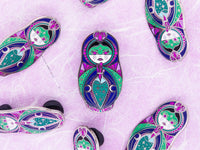 Worn to Death | A LITTLE BEWITCHED Crystal Love Potion Russian Doll Hard Enamel Pin