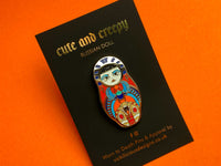 Cute & Cursed Egyptian Russian Doll Hard Enamel Pin